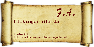 Flikinger Alinda névjegykártya